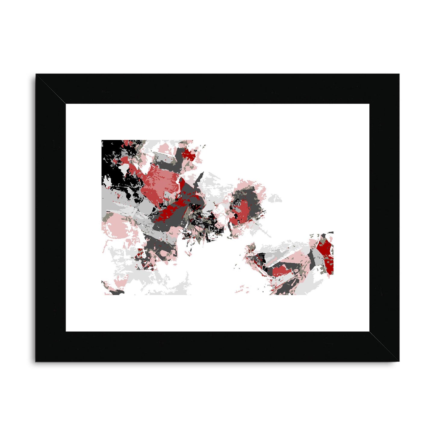 Framed Graphic Art Print, fph-1190-7694, 8"x6", Black Frame