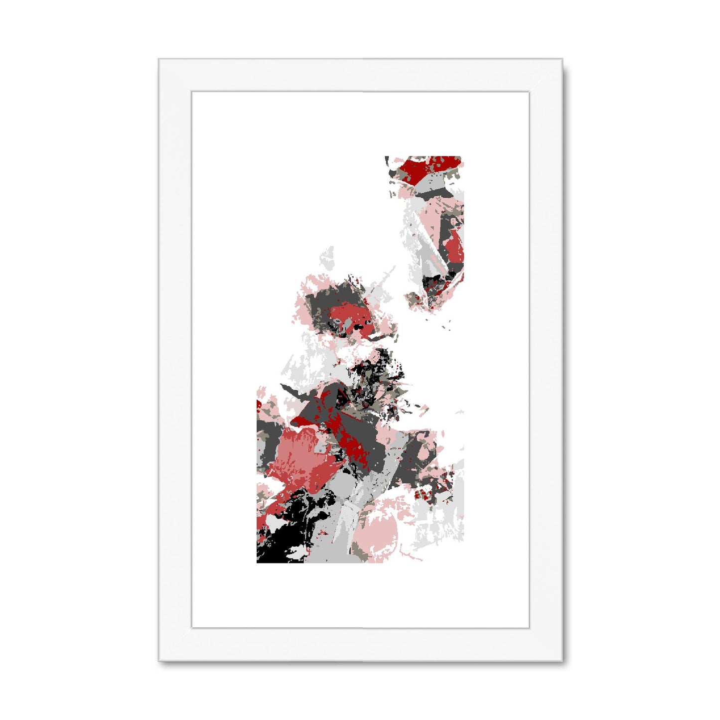Framed Graphic Art Print, fpv-1190-7694, 8"x12", White Frame