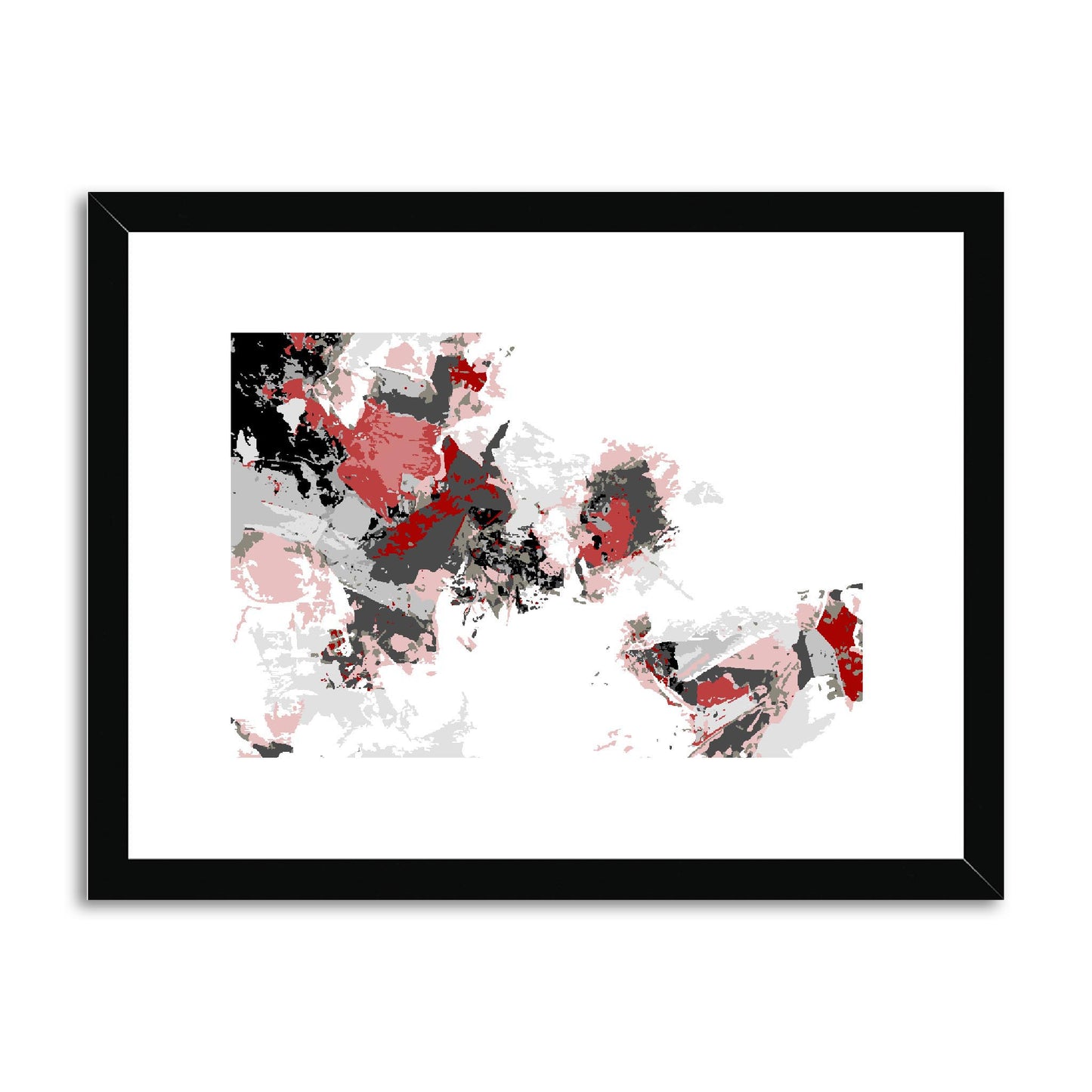 Framed Graphic Art Print, fph-1190-7694, 16"x12", Black Frame