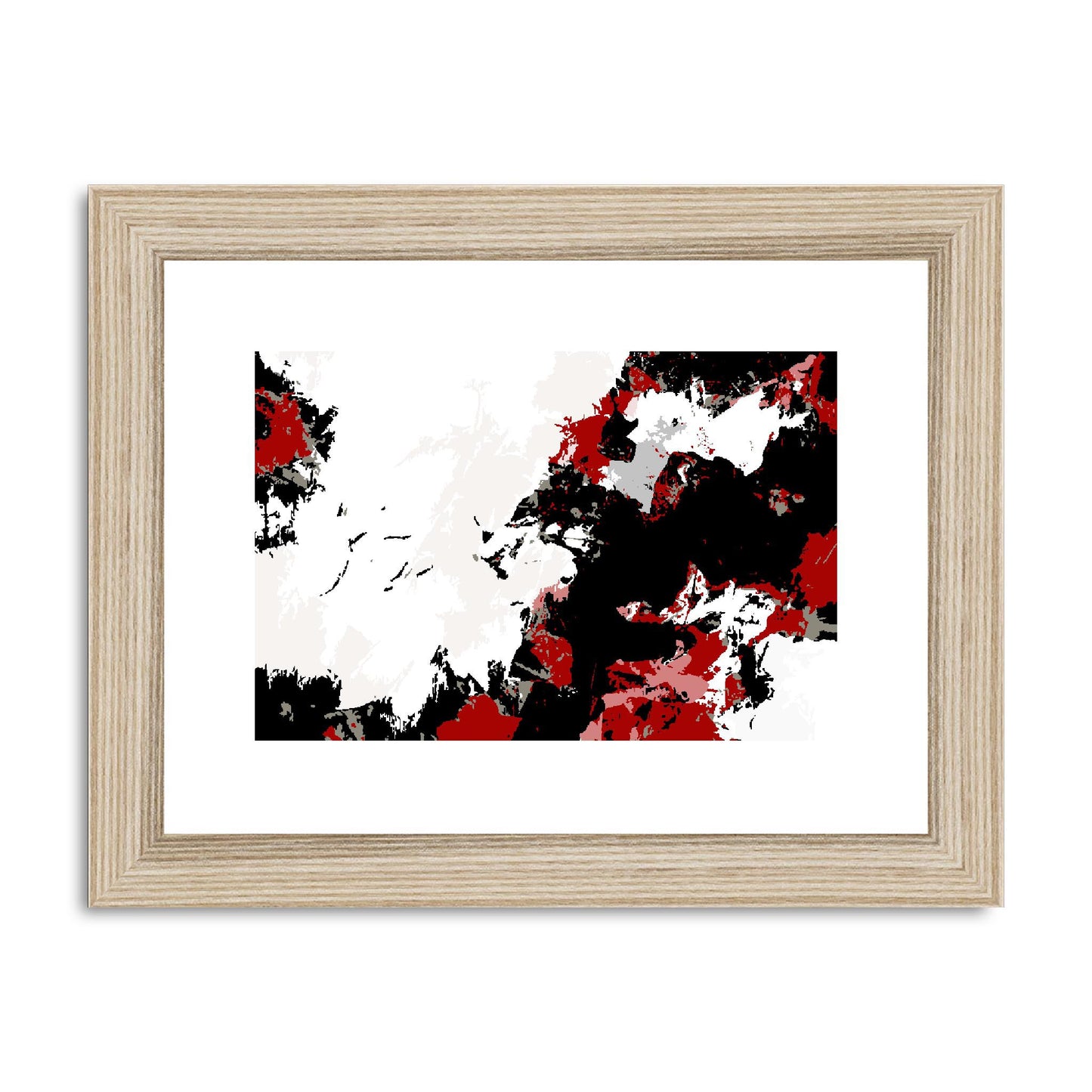 Framed Graphic Art Print, fph-1190-7696, 8"x6", Natural Frame