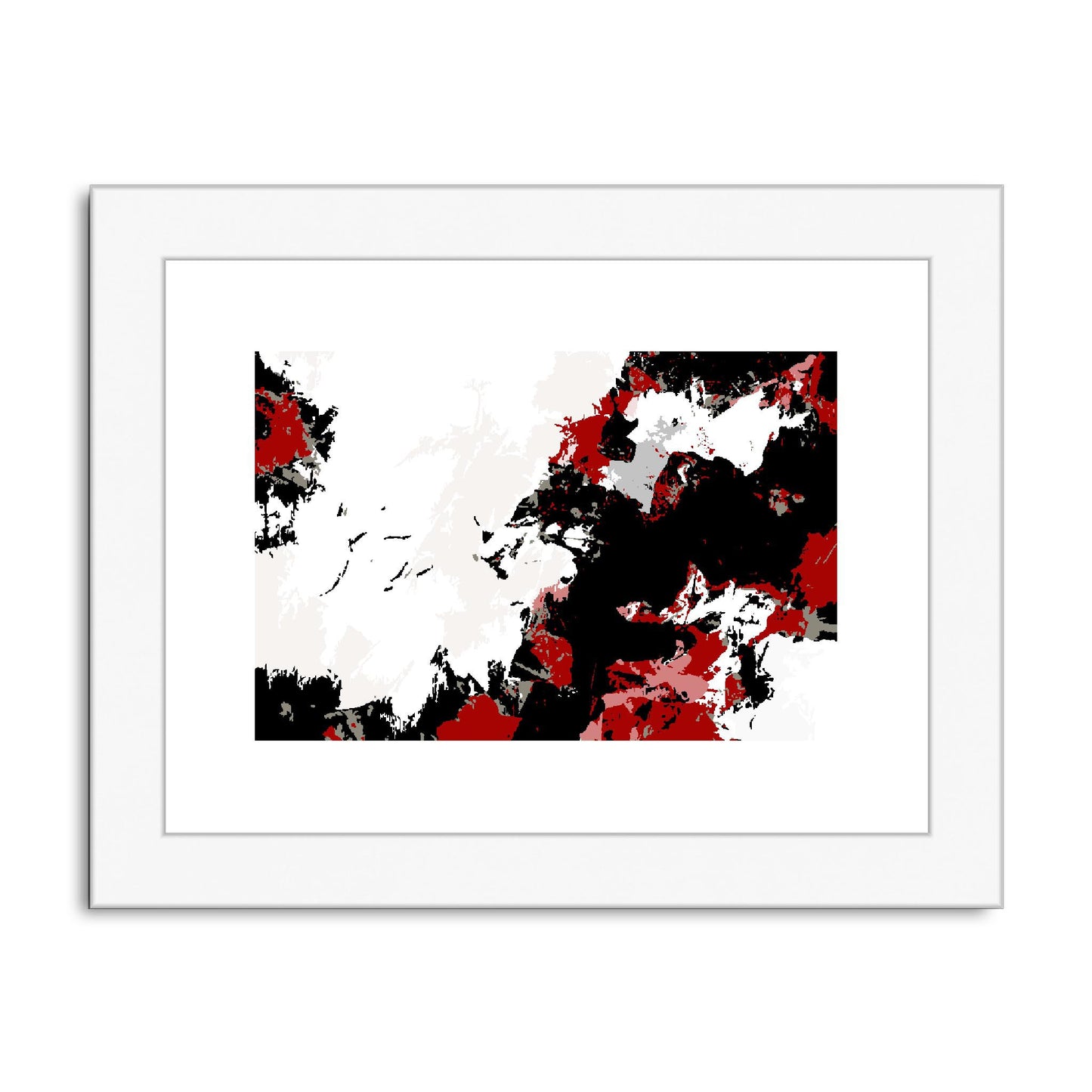 Framed Graphic Art Print, fph-1190-7696, 8"x6", White Frame