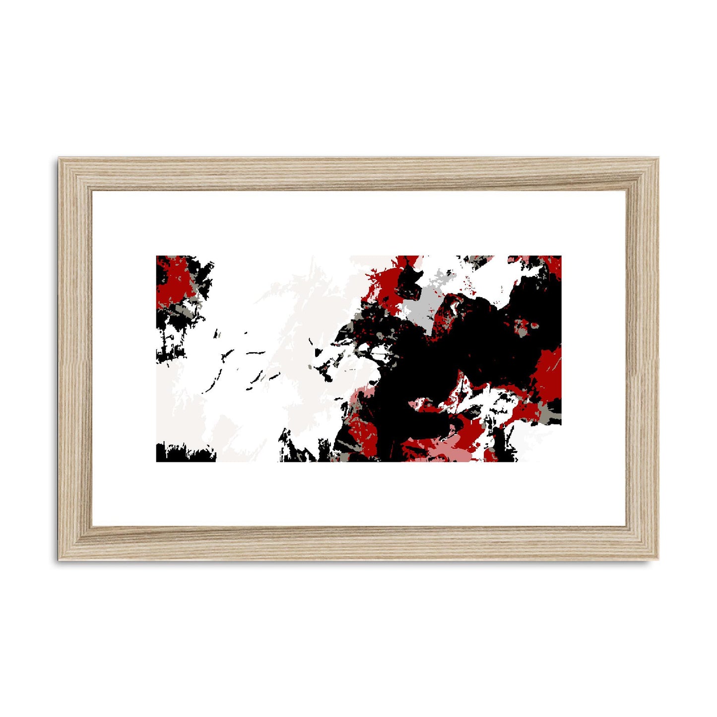 Framed Graphic Art Print, fph-1190-7696, 12"x8", Natural Frame