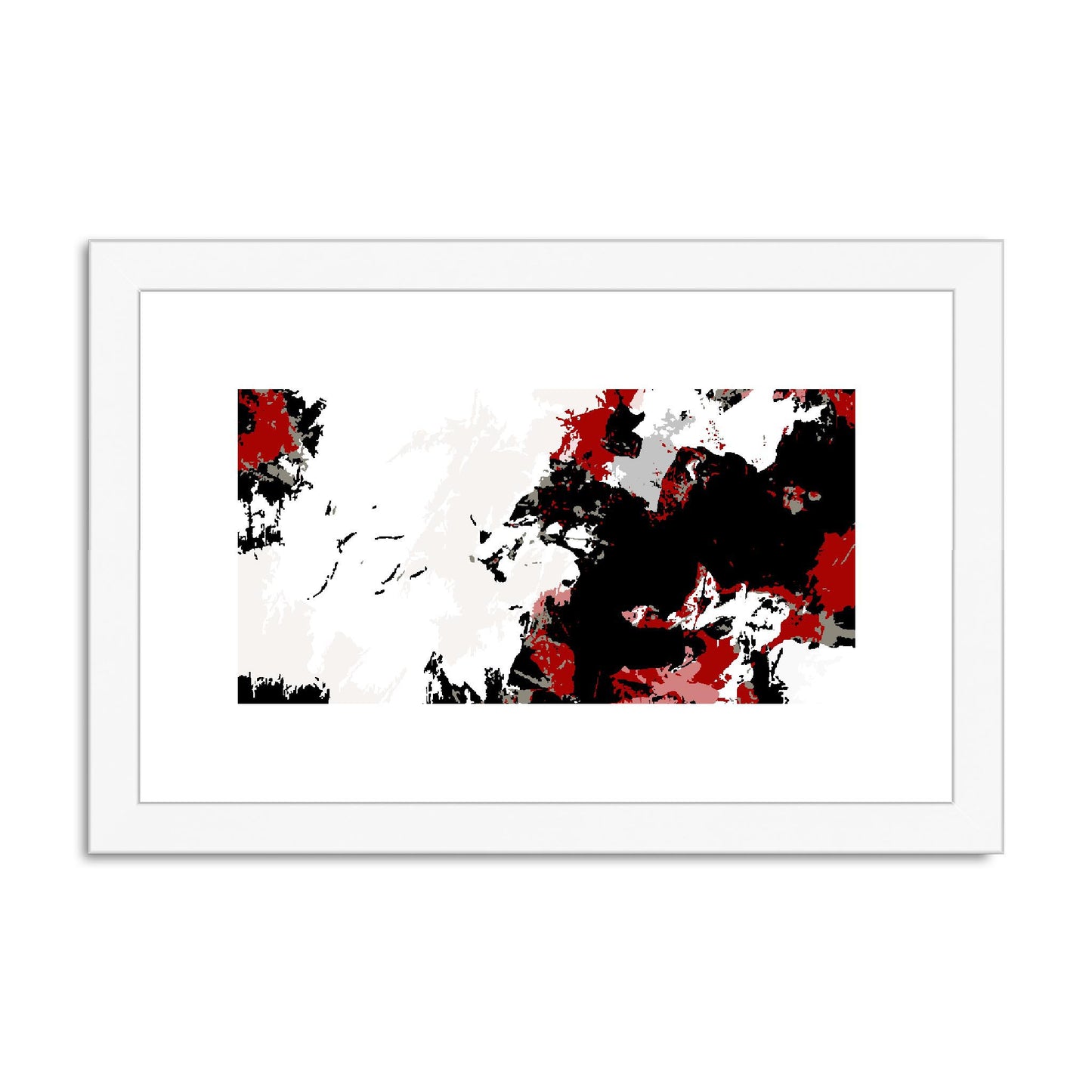 Framed Graphic Art Print, fph-1190-7696, 12"x8", White Frame