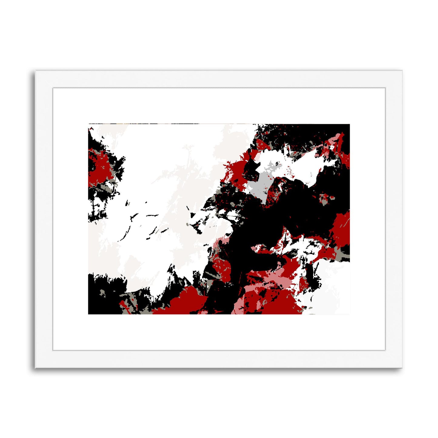 Framed Graphic Art Print, fph-1190-7696, 14"x11", White Frame