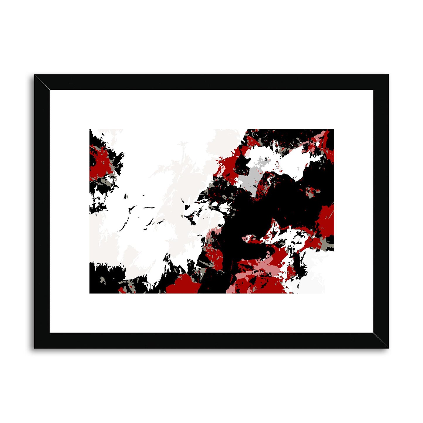 Framed Graphic Art Print, fph-1190-7696, 16"x12", Black Frame