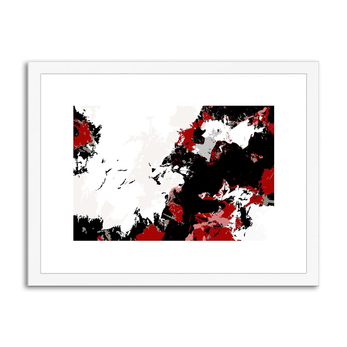 Framed Graphic Art Print, fph-1190-7696, 16"x12", White Frame