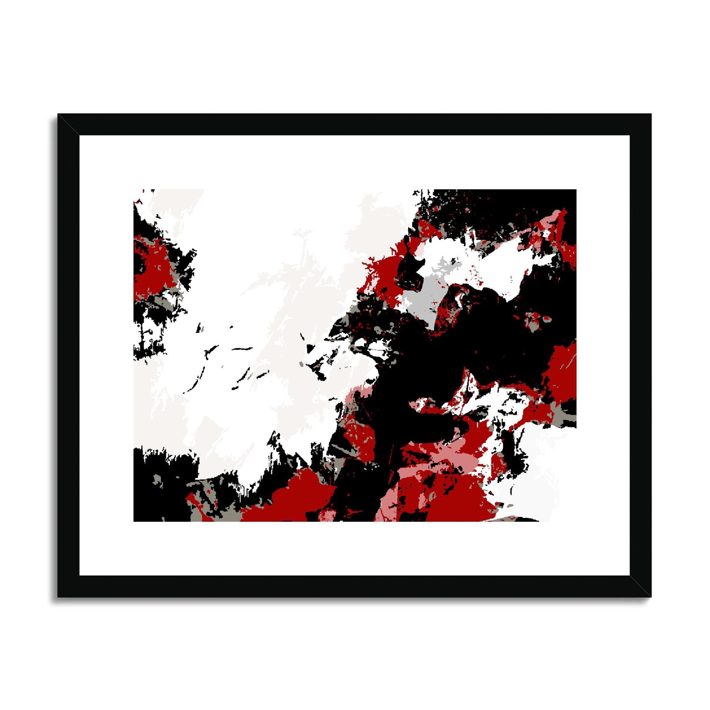 Framed Graphic Art Print, fph-1190-7696, 20"x16", Black Frame