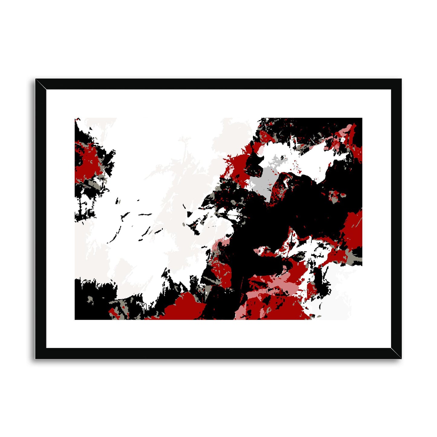 Framed Graphic Art Print, fph-1190-7696, 24"x18", Black Frame