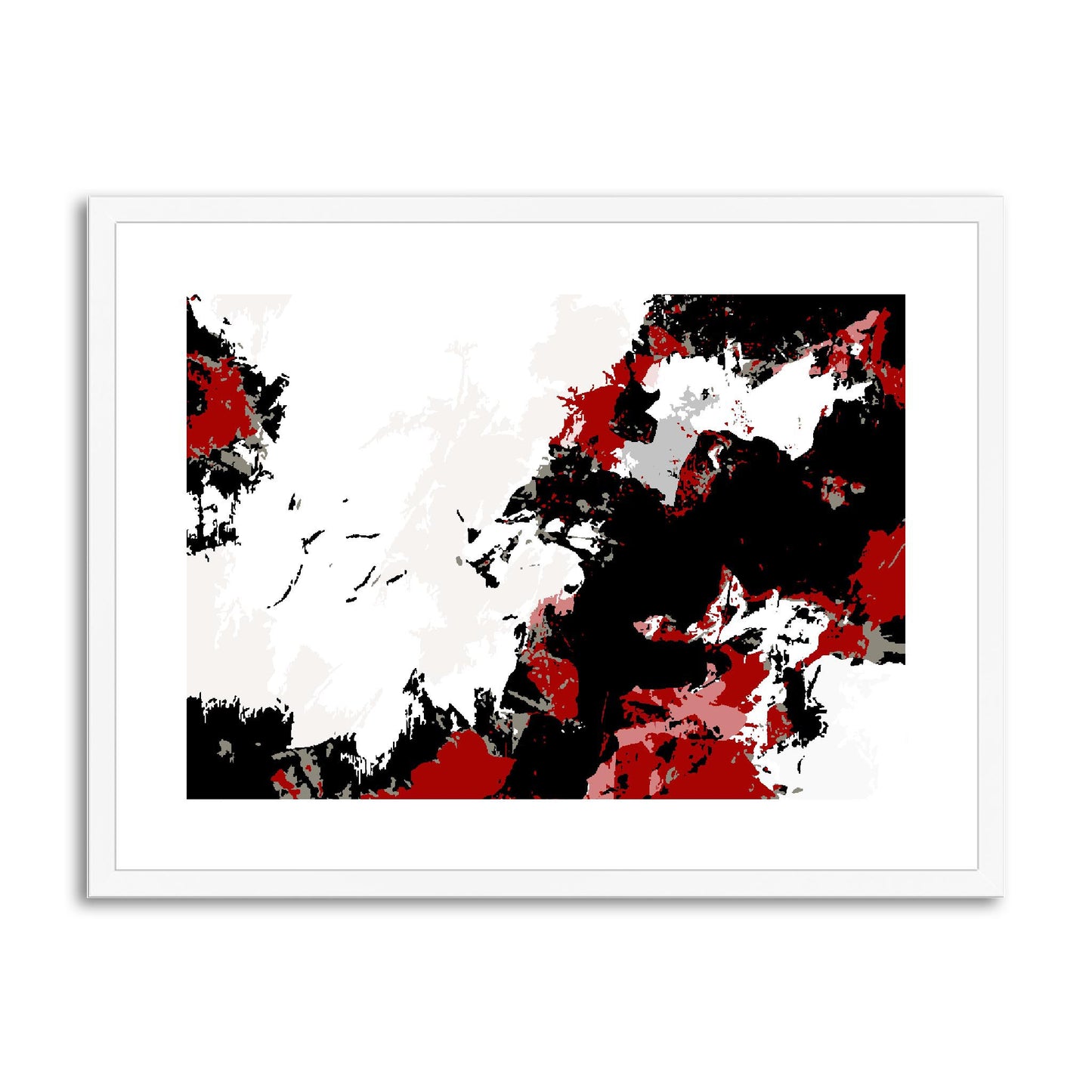Framed Graphic Art Print, fph-1190-7696, 24"x18", White Frame