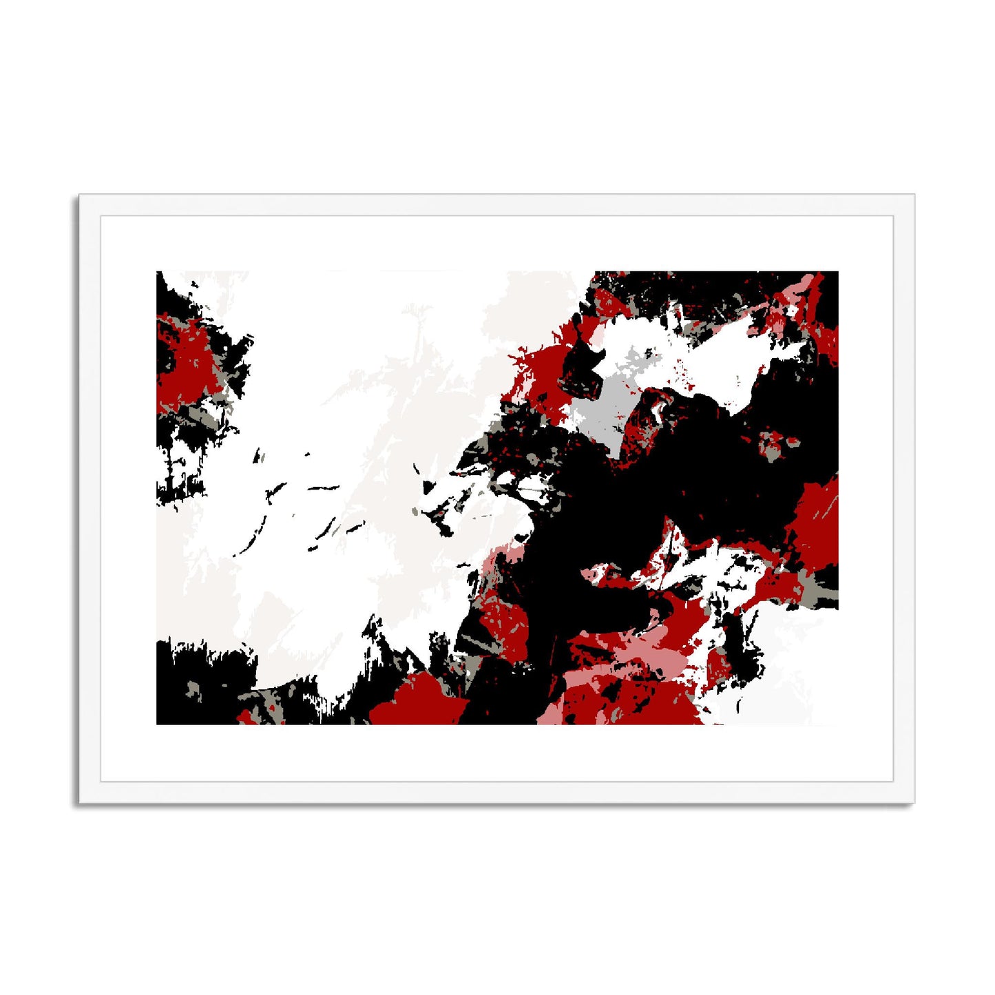 Framed Graphic Art Print, fph-1190-7696, 28"x20", White Frame