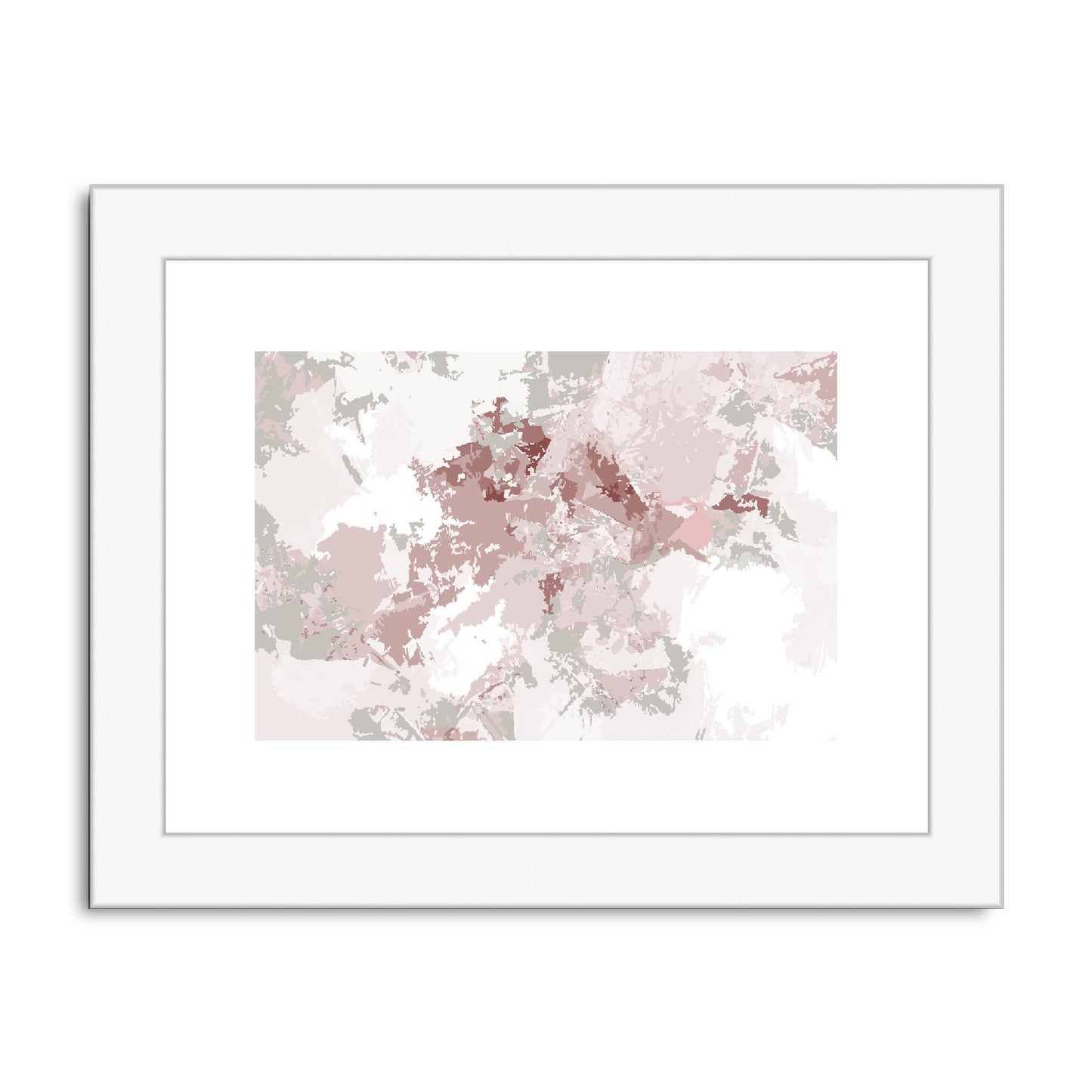 Framed Graphic Art Print, fph-1193-7698, 8"x6", White Frame