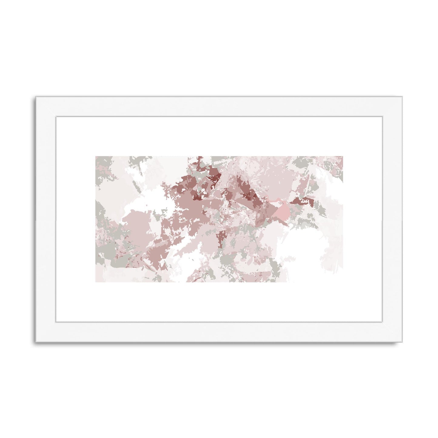 Framed Graphic Art Print, fph-1193-7698, 12"x8", White Frame