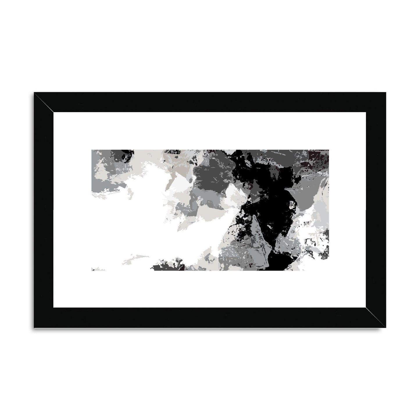 Framed Graphic Art Print, fph-1200-7692, 12"x8", Black Frame