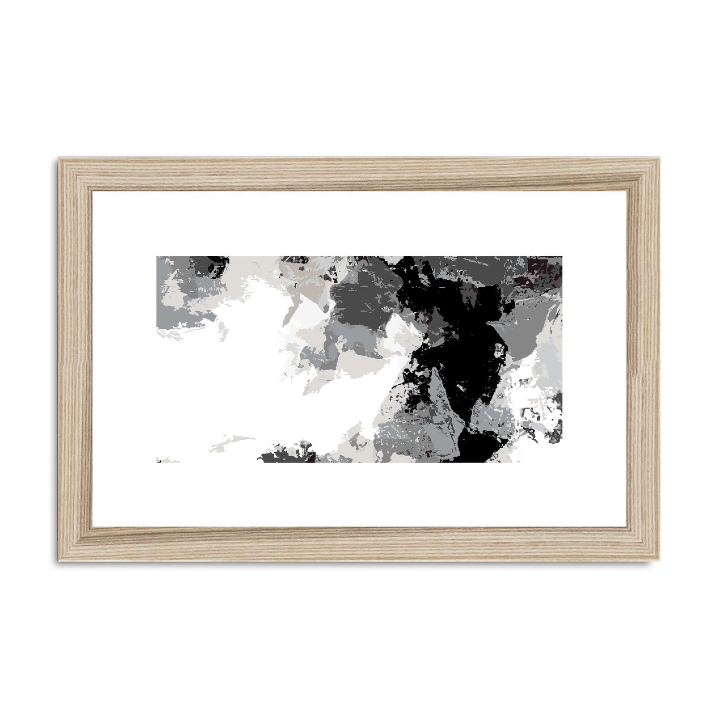 Framed Graphic Art Print, fph-1200-7692, 12"x8", Natural Frame
