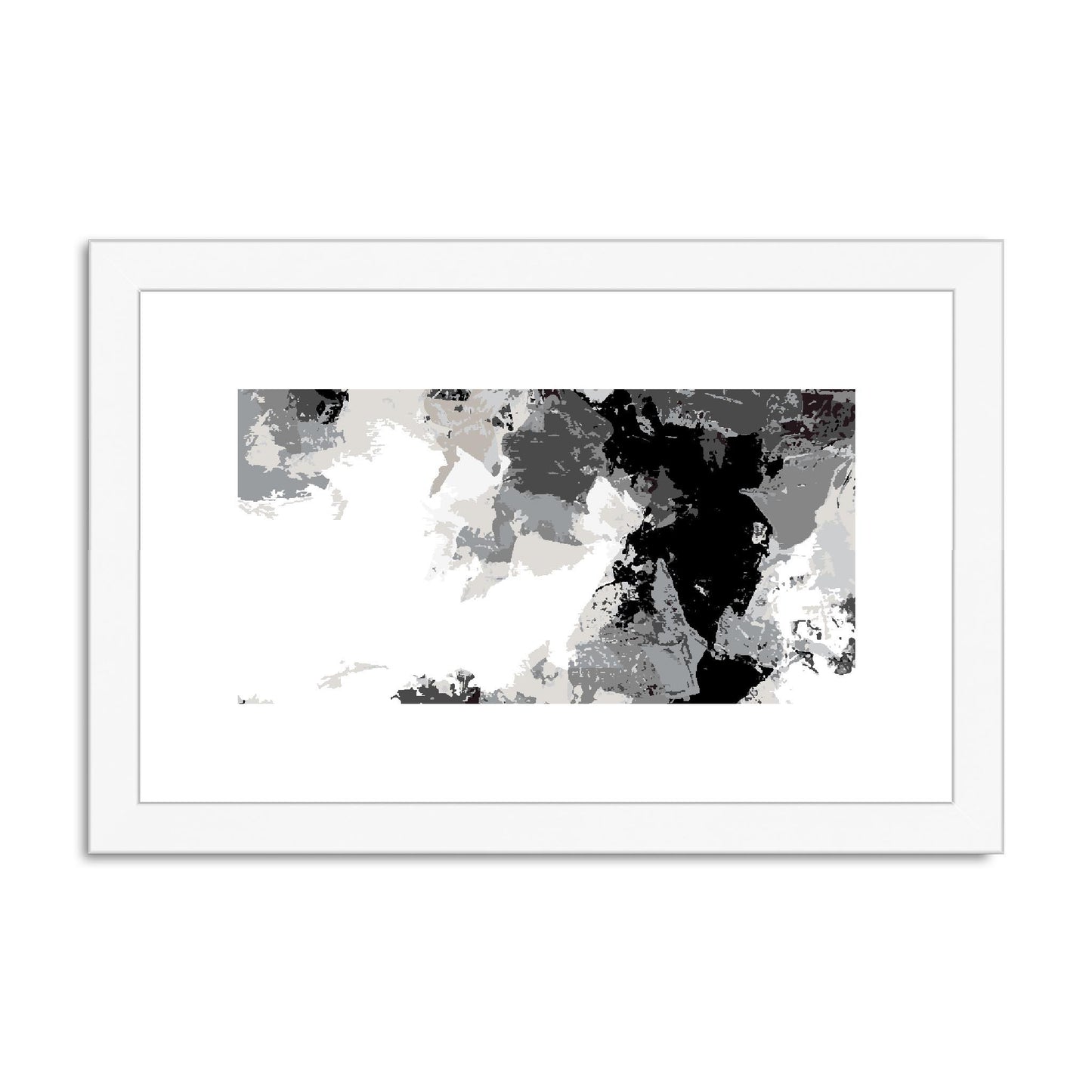 Framed Graphic Art Print, fph-1200-7692, 12"x8", White Frame