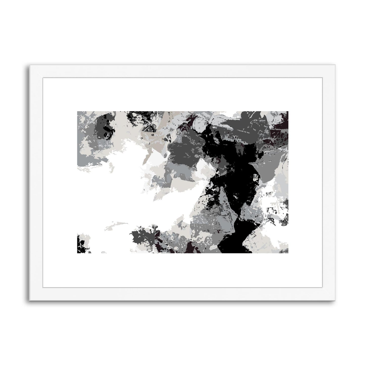 Framed Graphic Art Print, fph-1200-7692, 16"x12", White Frame