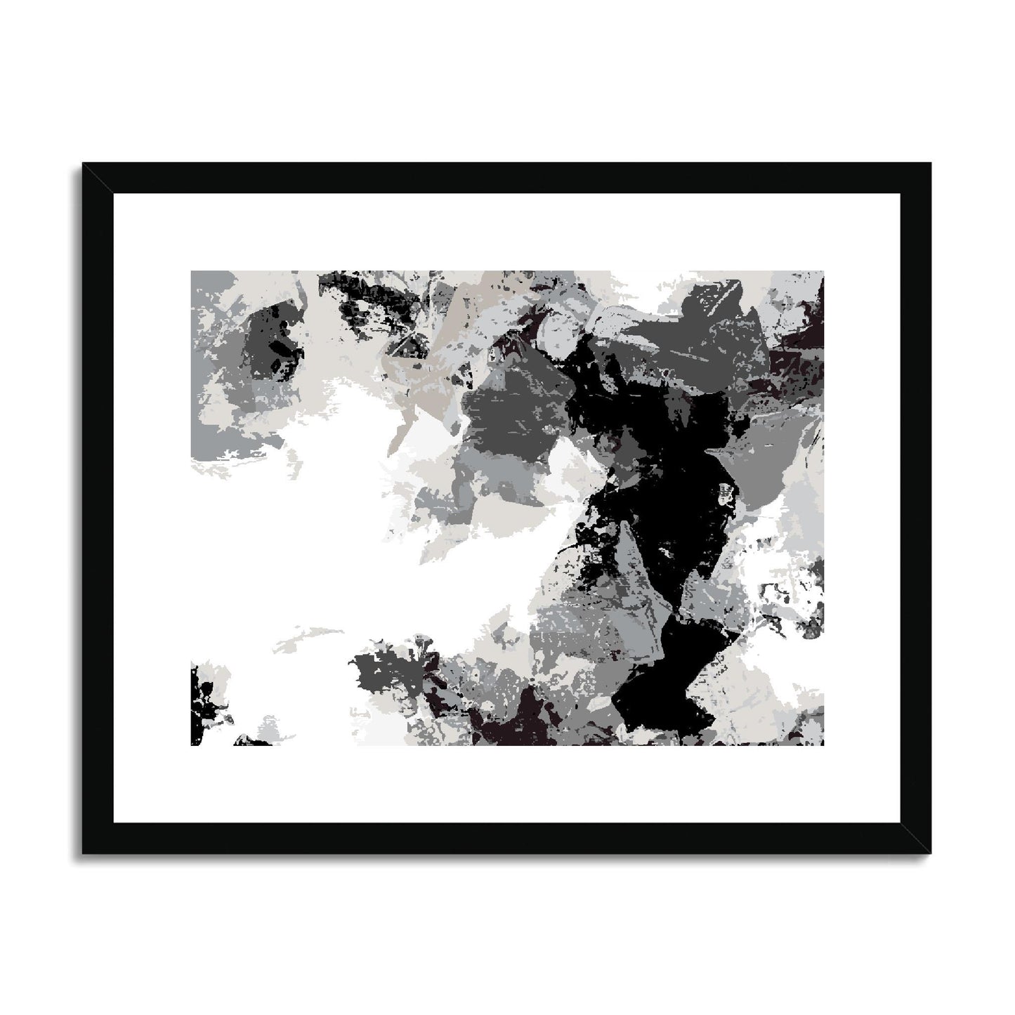 Framed Graphic Art Print, fph-1200-7692, 20"x16", Black Frame
