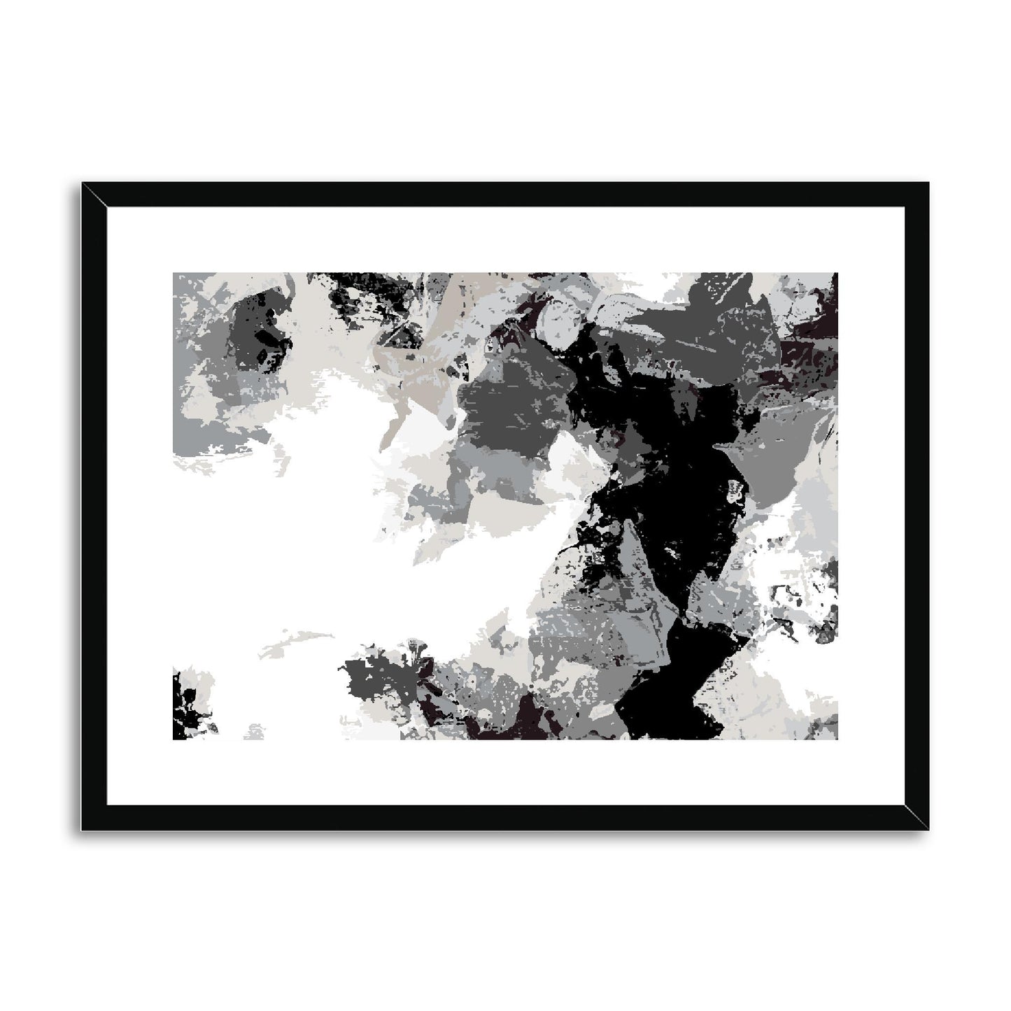 Framed Graphic Art Print, fph-1200-7692, 24"x18", Black Frame