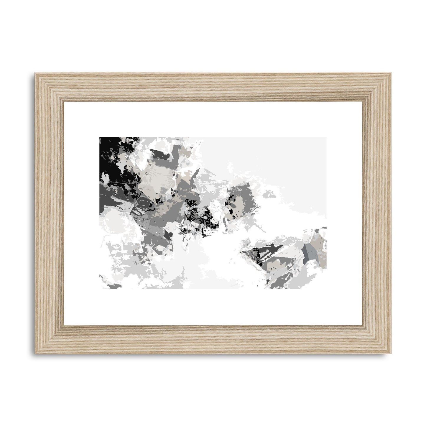 Framed Graphic Art Print, fph-1200-7694, 8"x6", Natural Frame