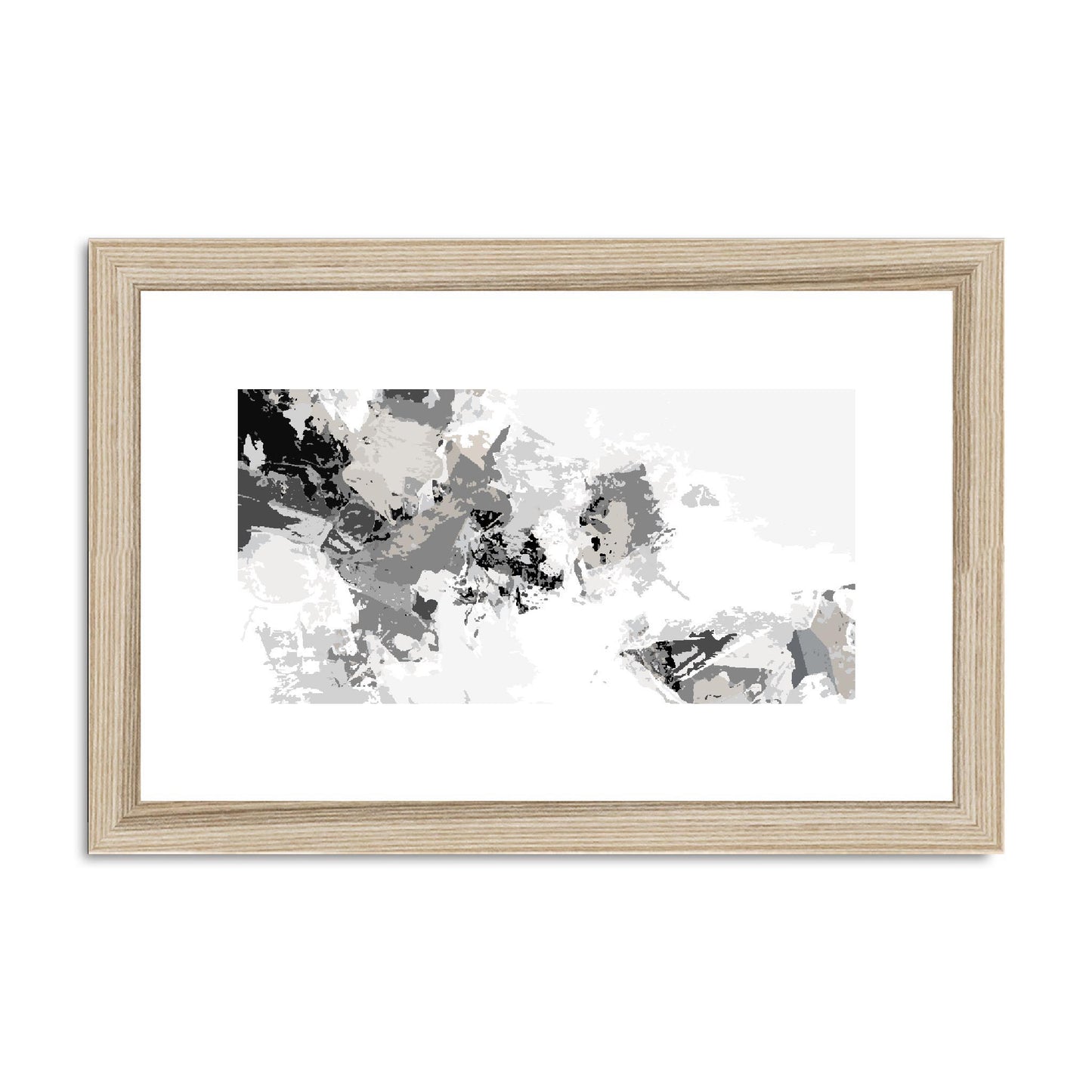Framed Graphic Art Print, fph-1200-7694, 12"x8", Natural Frame