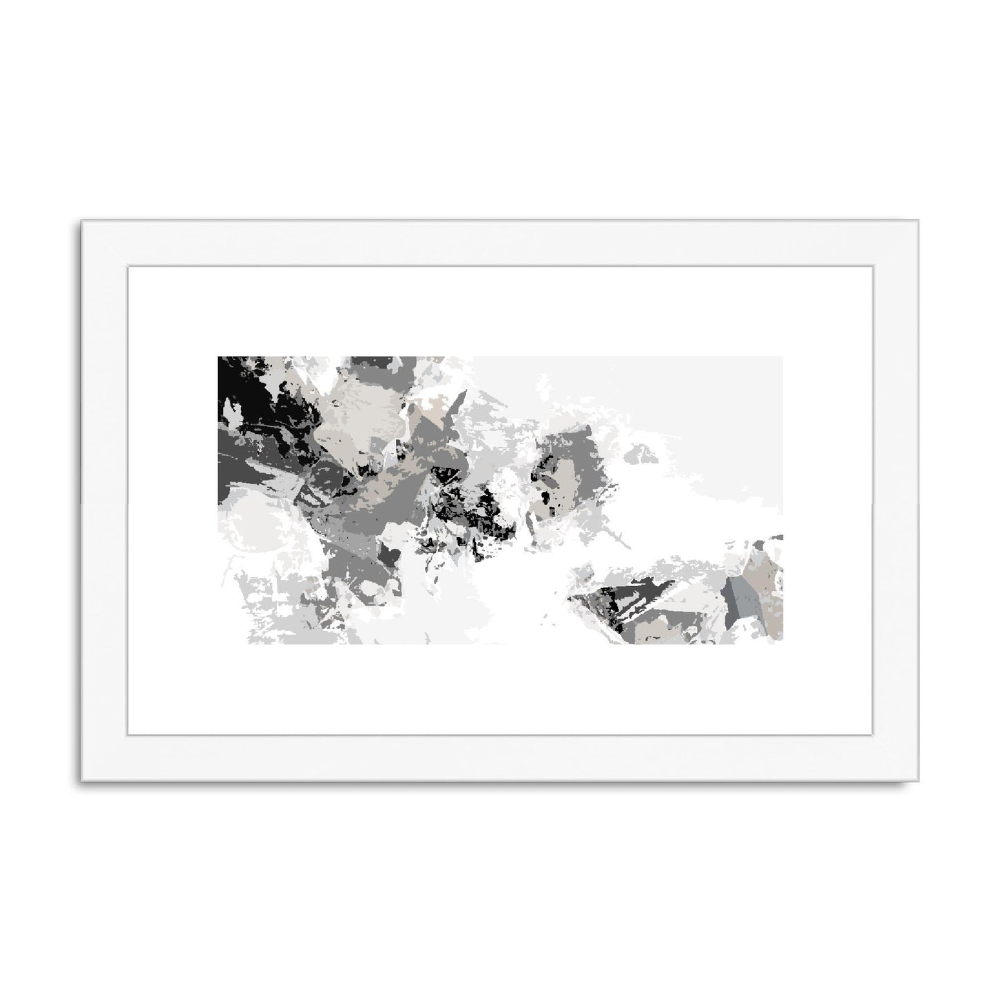 Framed Graphic Art Print, fph-1200-7694, 12"x8", White Frame