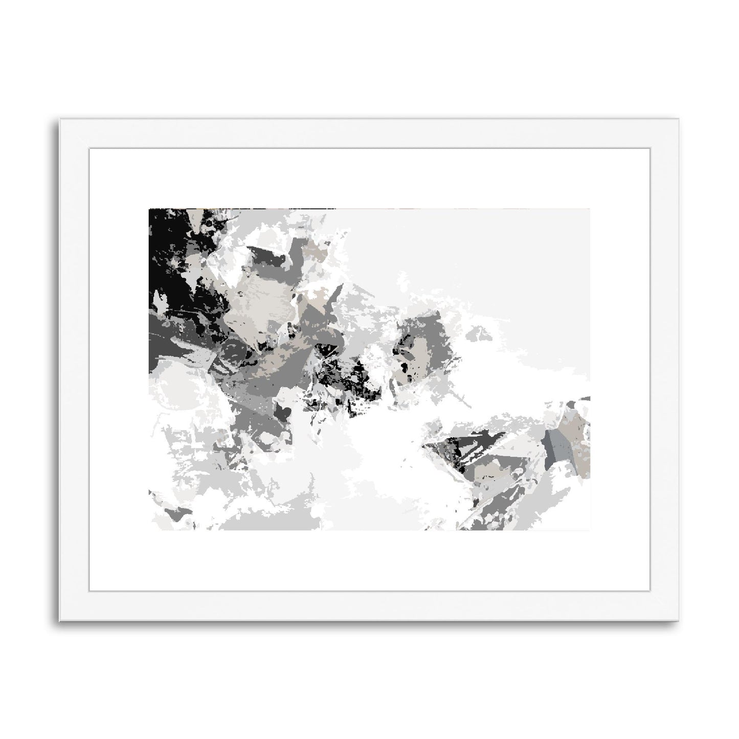 Framed Graphic Art Print, fph-1200-7694, 14"x11", White Frame