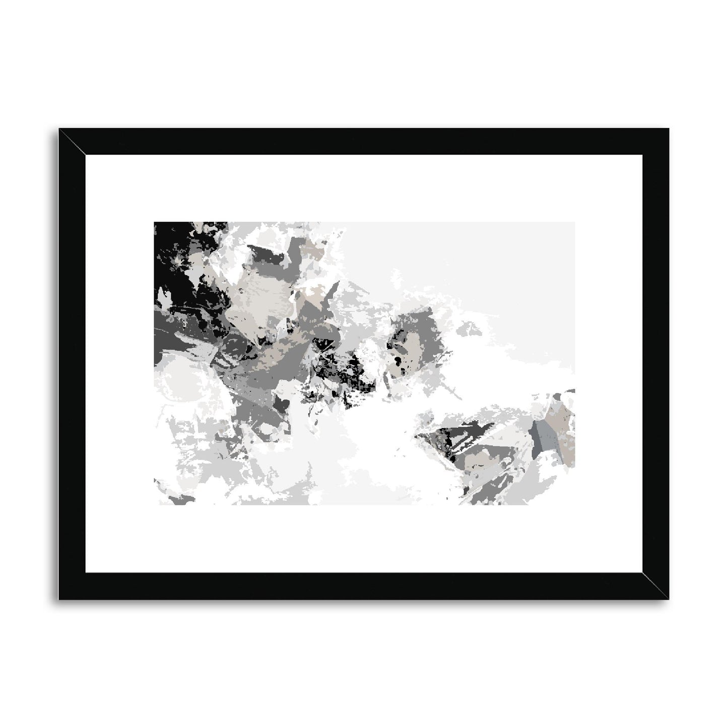 Framed Graphic Art Print, fph-1200-7694, 16"x12", Black Frame