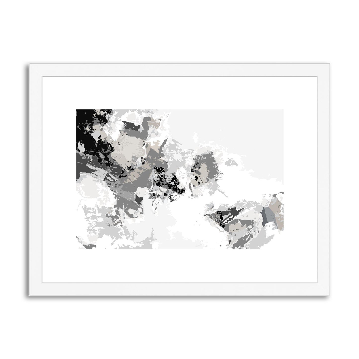 Framed Graphic Art Print, fph-1200-7694, 16"x12", White Frame