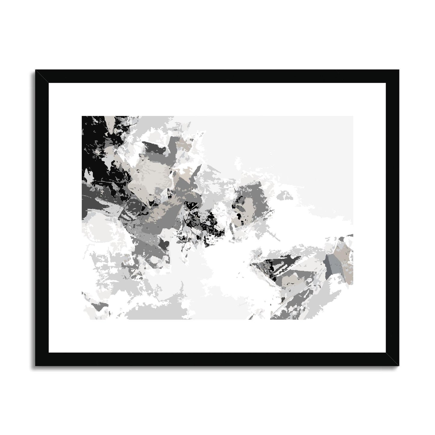 Framed Graphic Art Print, fph-1200-7694, 20"x16", Black Frame