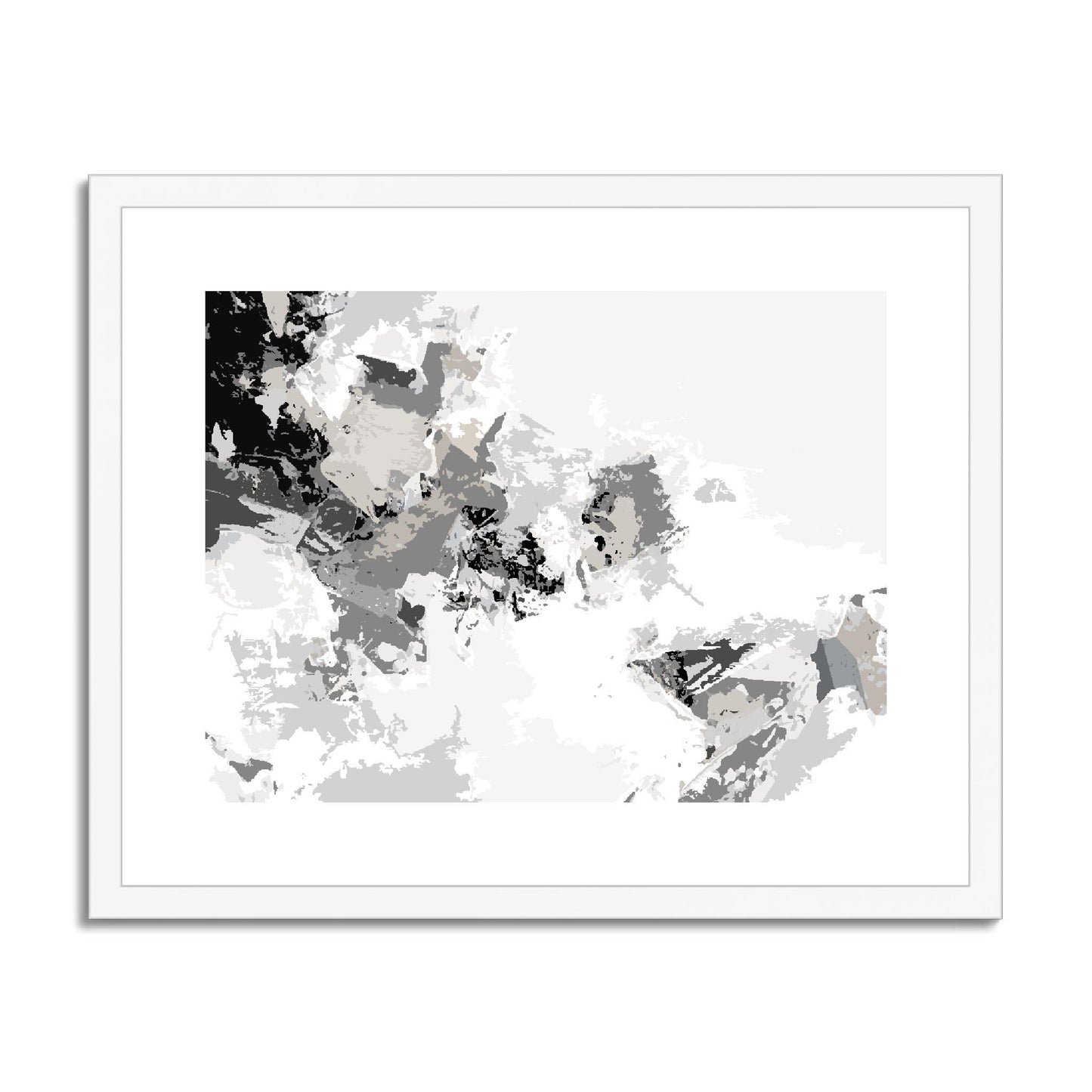 Framed Graphic Art Print, fph-1200-7694, 20"x16", White Frame