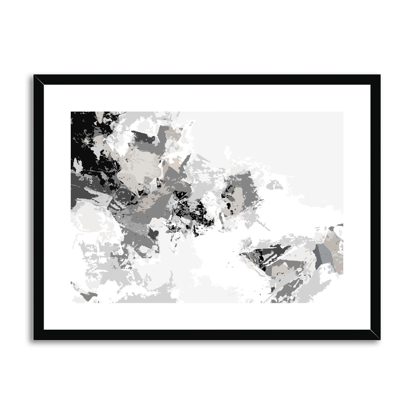 Framed Graphic Art Print, fph-1200-7694, 24"x18", Black Frame