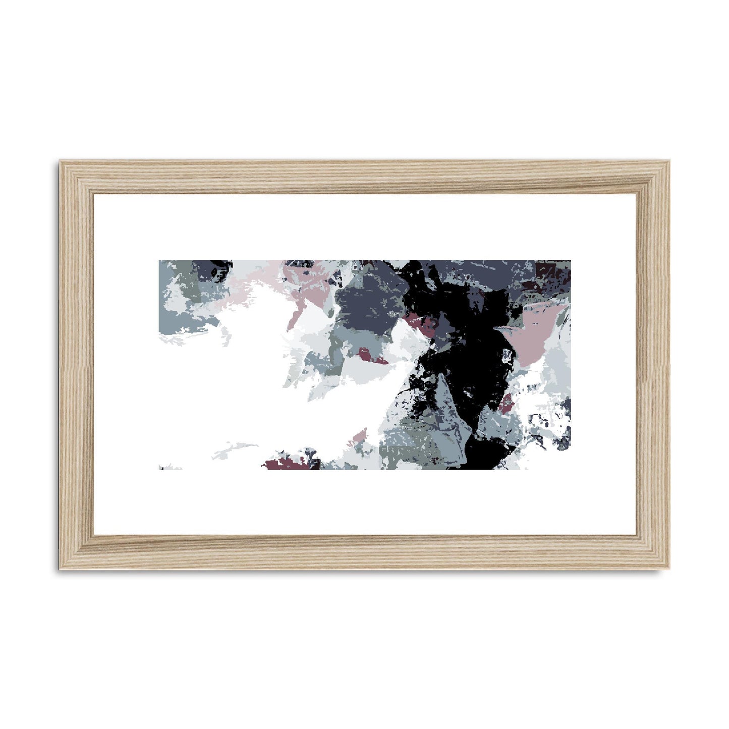 Framed Graphic Art Print, fph-1210-7692, 12"x8", Natural Frame