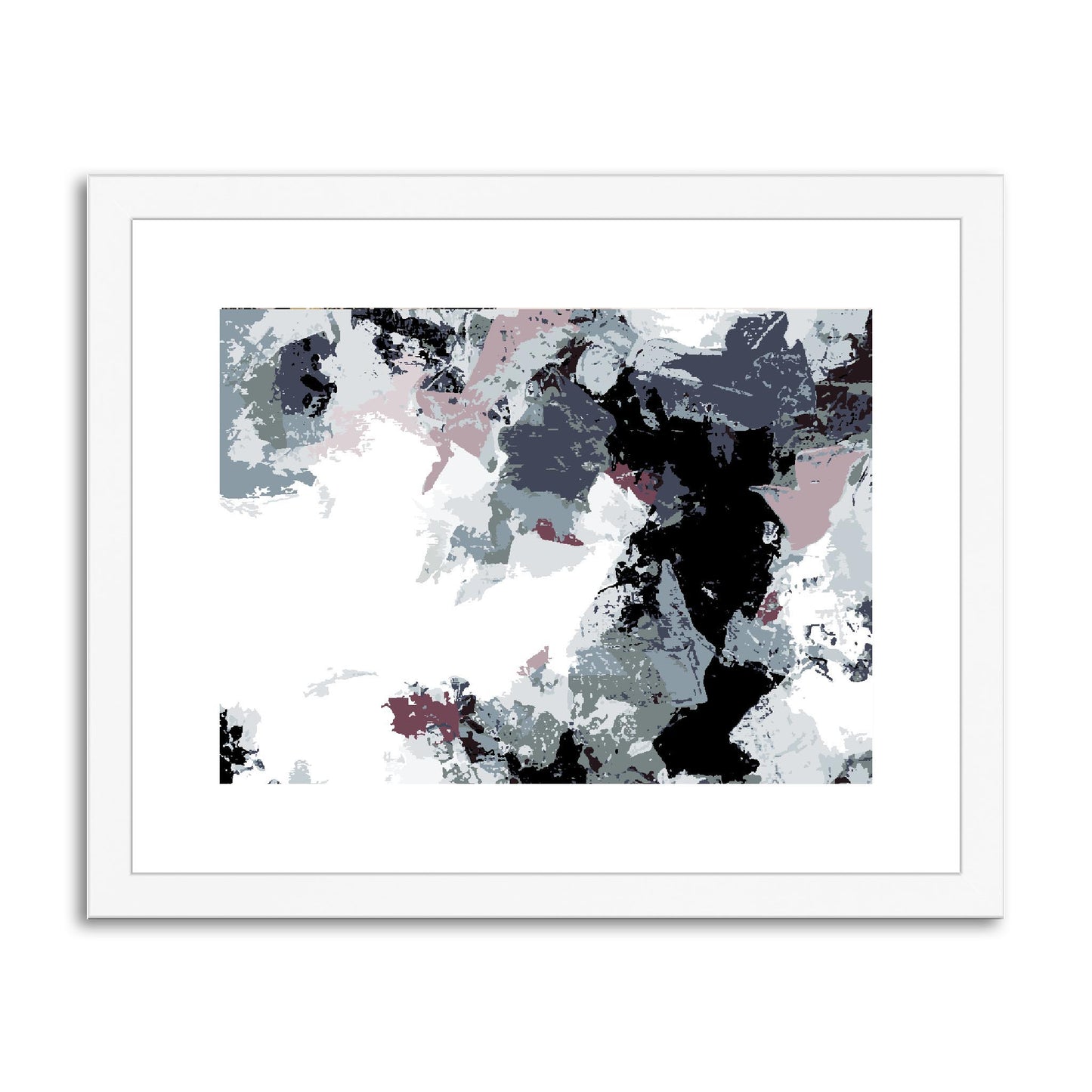 Framed Graphic Art Print, fph-1210-7692, 14"x11", White Frame