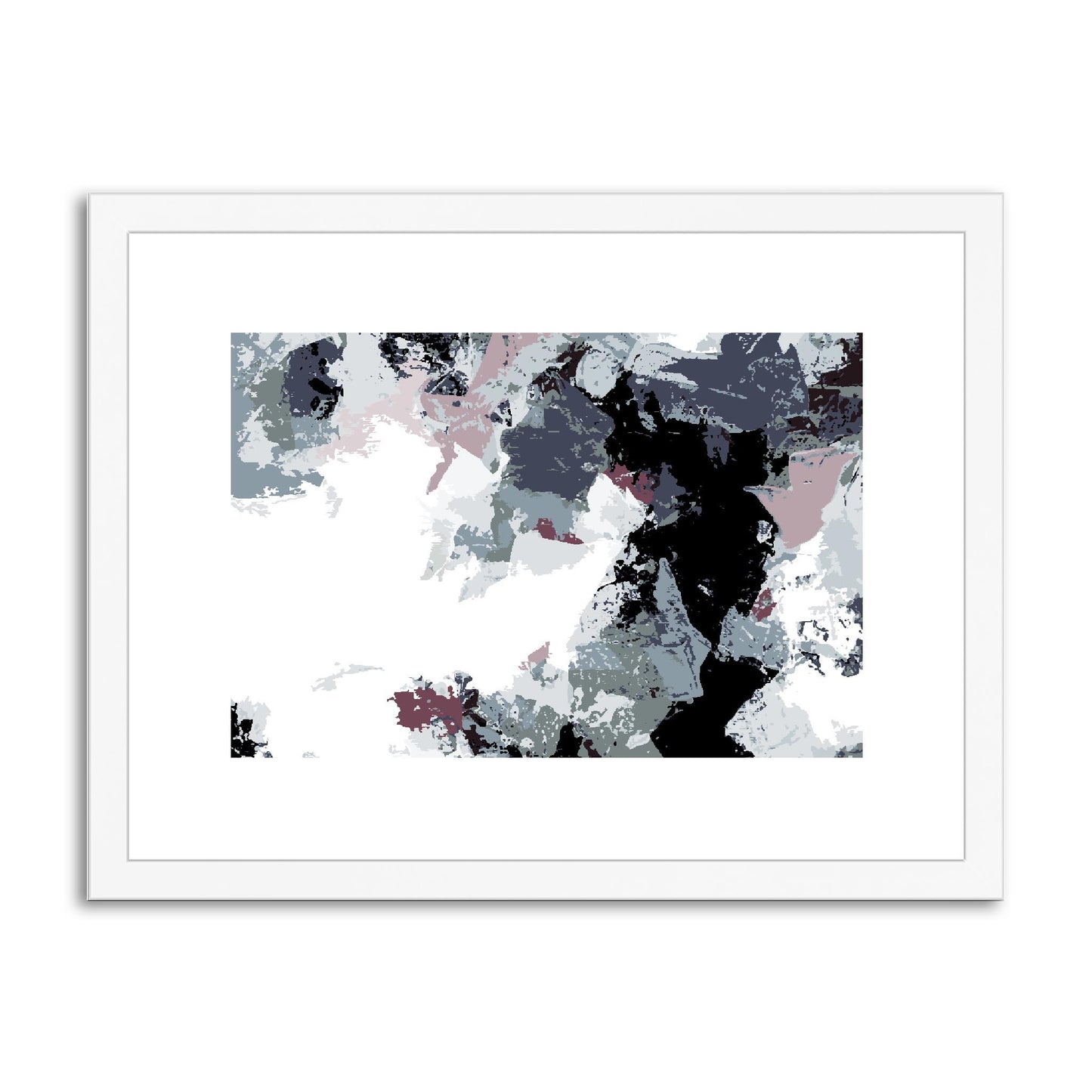 Framed Graphic Art Print, fph-1210-7692, 16"x12", White Frame