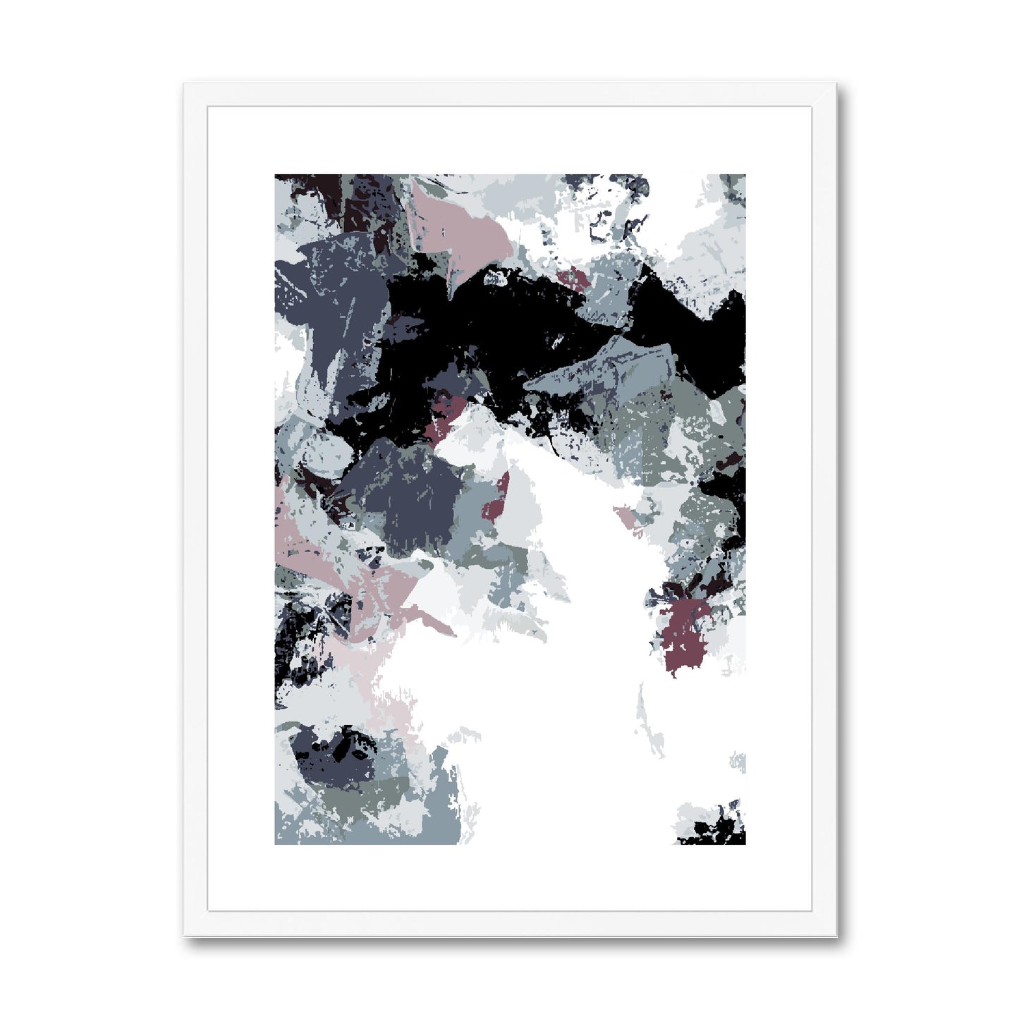 Framed Graphic Art Print, fpv-1210-7692, 18"x24", White Frame