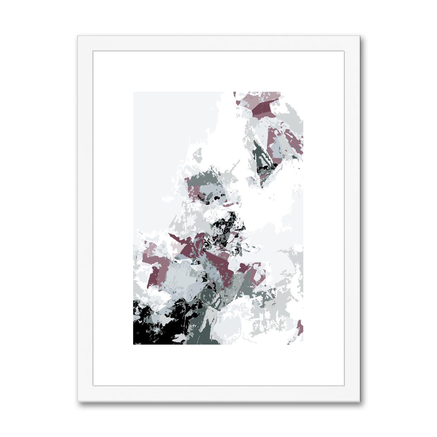 Framed Graphic Art Print, fpv-1210-7694, 12"x16", White Frame