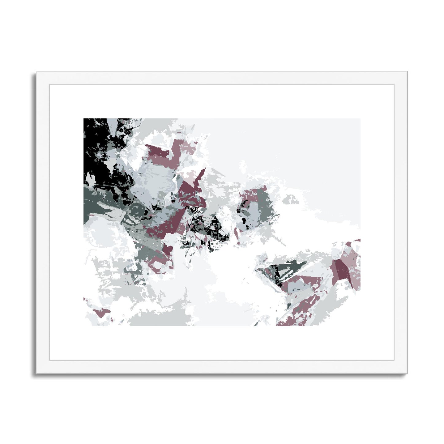 Framed Graphic Art Print, fph-1210-7694, 20"x16", White Frame