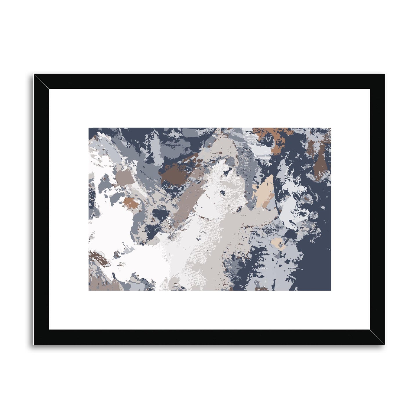 Framed Graphic Art Print, fph-1220-7689, 16"x12", Black Frame