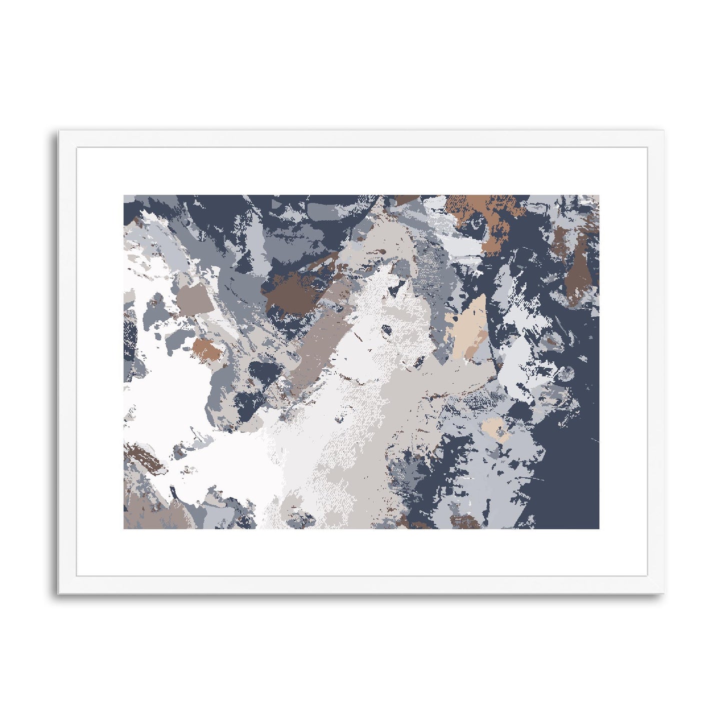 Framed Graphic Art Print, fph-1220-7689, 24"x18", White Frame