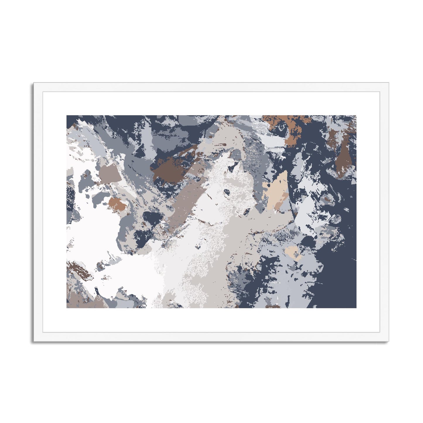 Framed Graphic Art Print, fph-1220-7689, 28"x20", White Frame