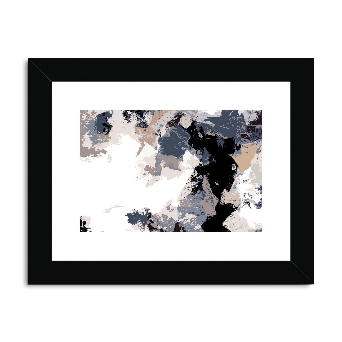 Framed Graphic Art Print, fph-1220-7692, 8"x6", Black Frame
