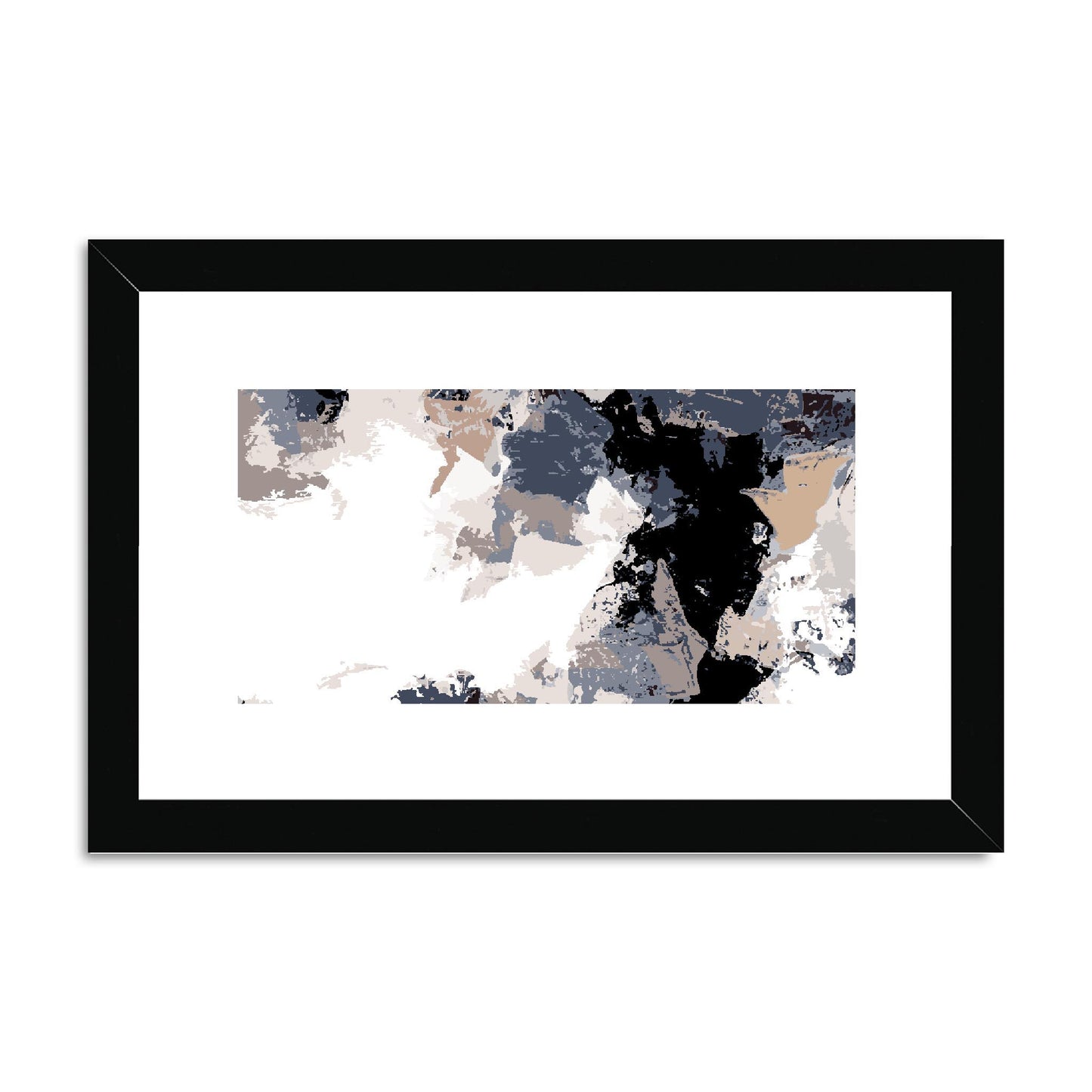 Framed Graphic Art Print, fph-1220-7692, 12"x8", Black Frame