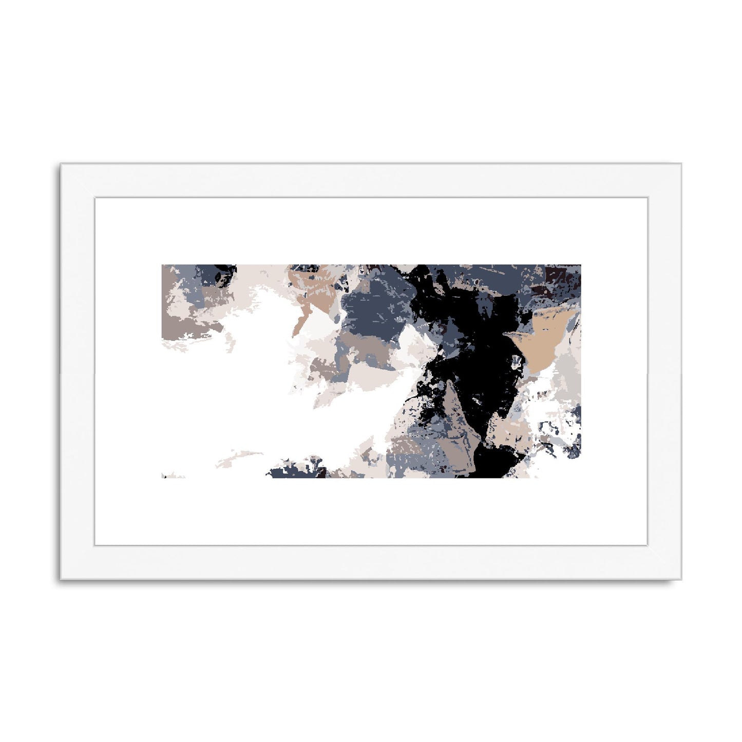 Framed Graphic Art Print, fph-1220-7692, 12"x8", White Frame