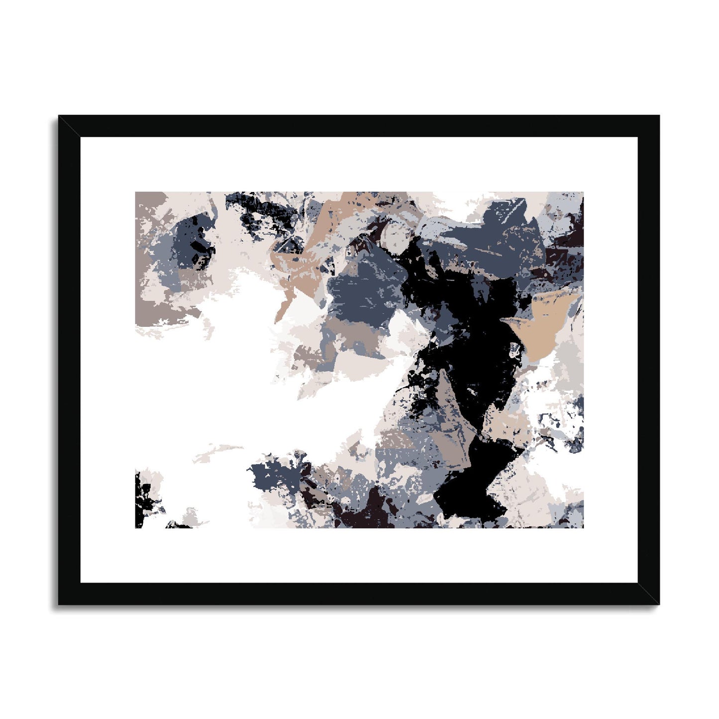 Framed Graphic Art Print, fph-1220-7692, 20"x16", Black Frame