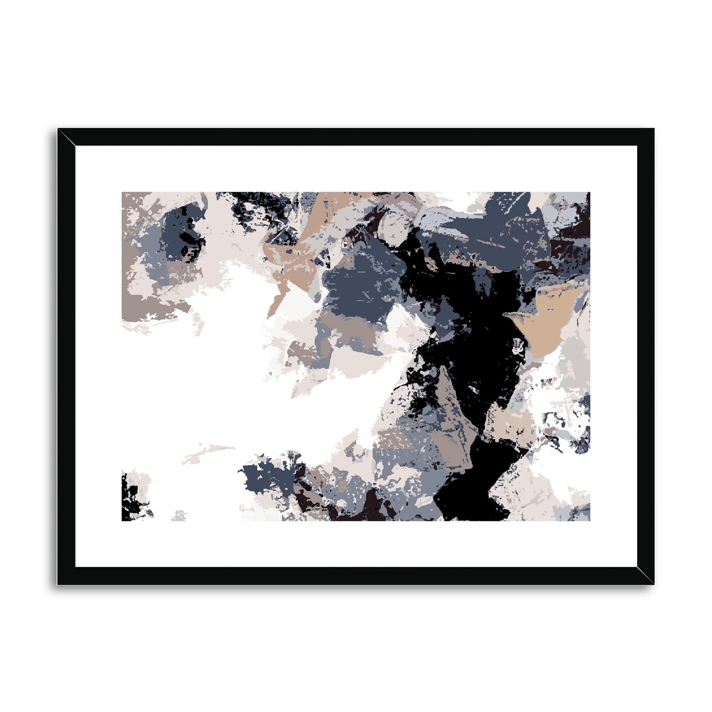 Framed Graphic Art Print, fph-1220-7692, 24"x18", Black Frame