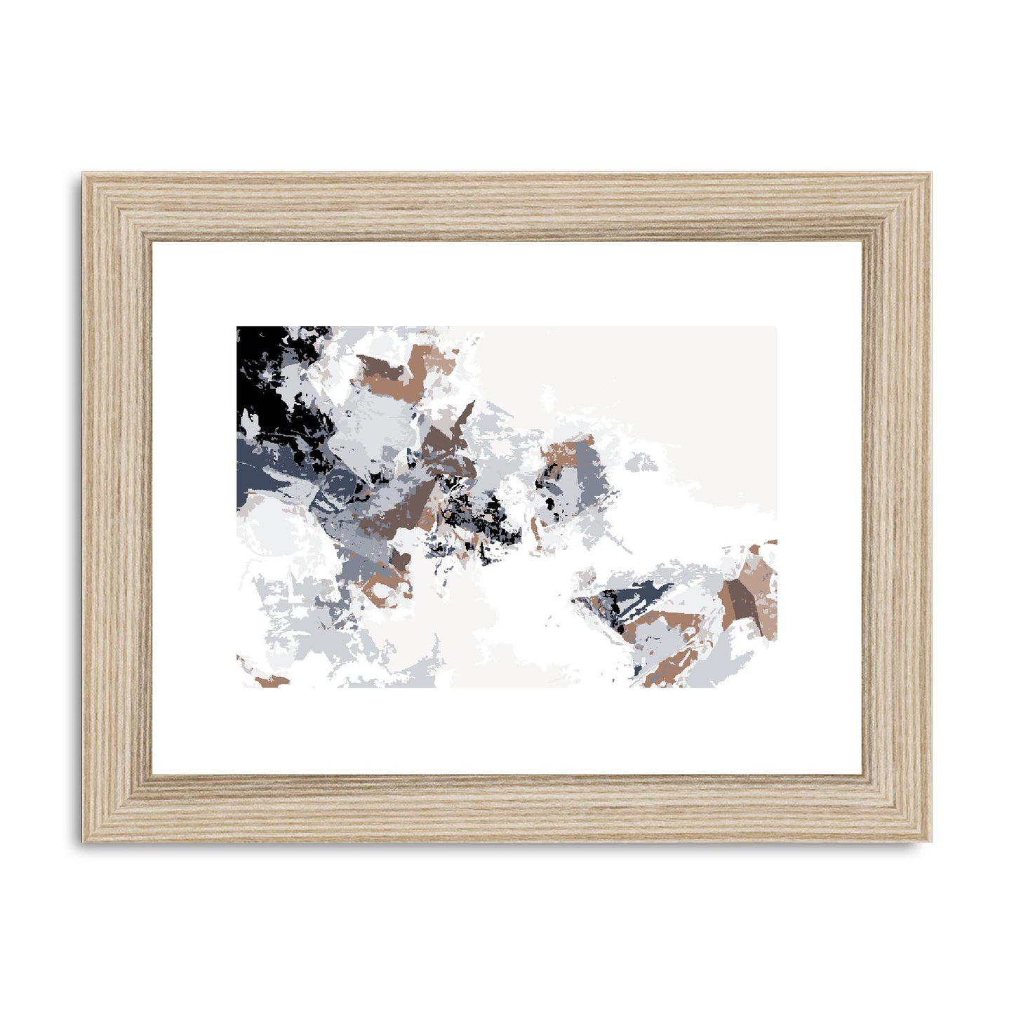 Framed Graphic Art Print, fph-1220-7694, 8"x6", Natural Frame