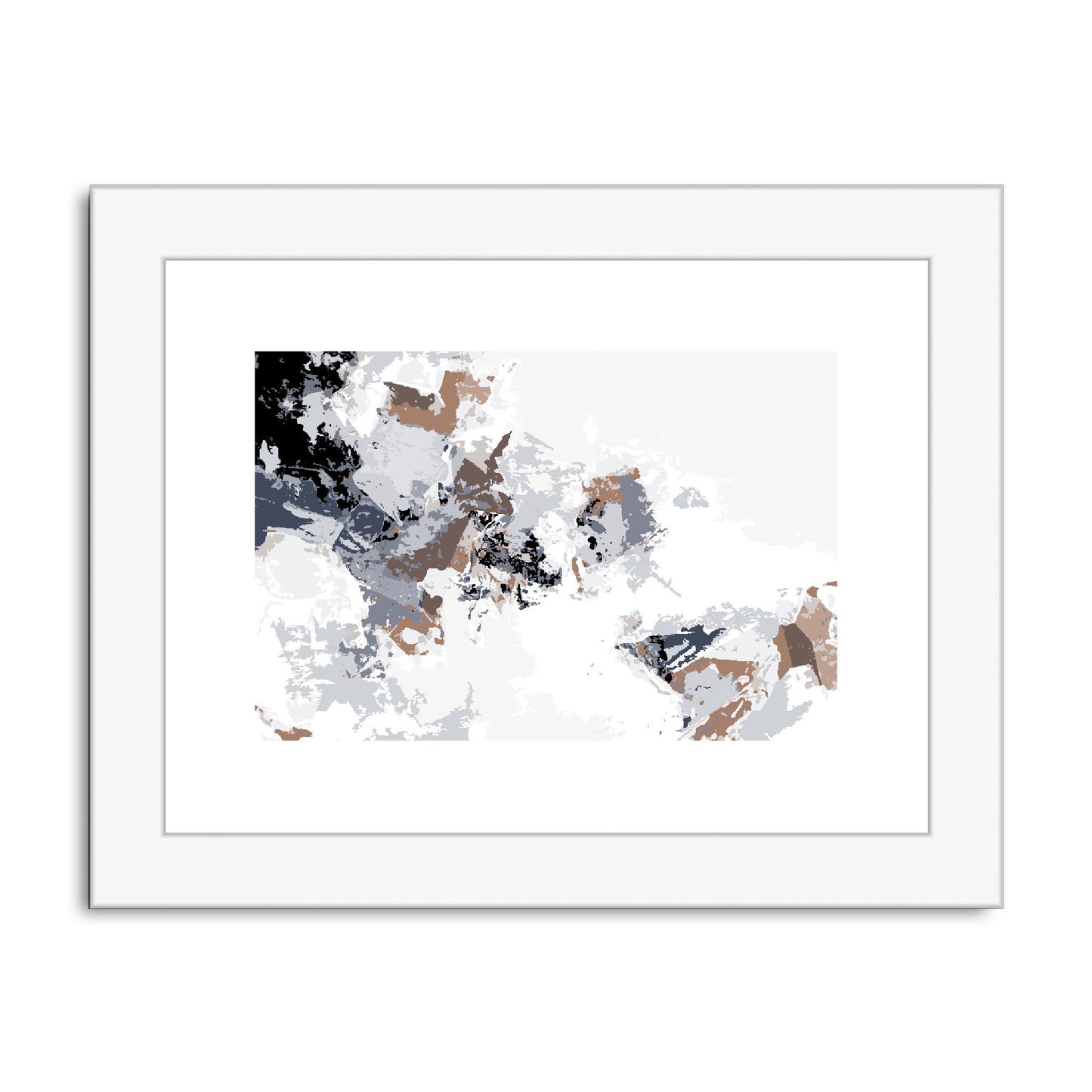 Framed Graphic Art Print, fph-1220-7694, 8"x6", White Frame