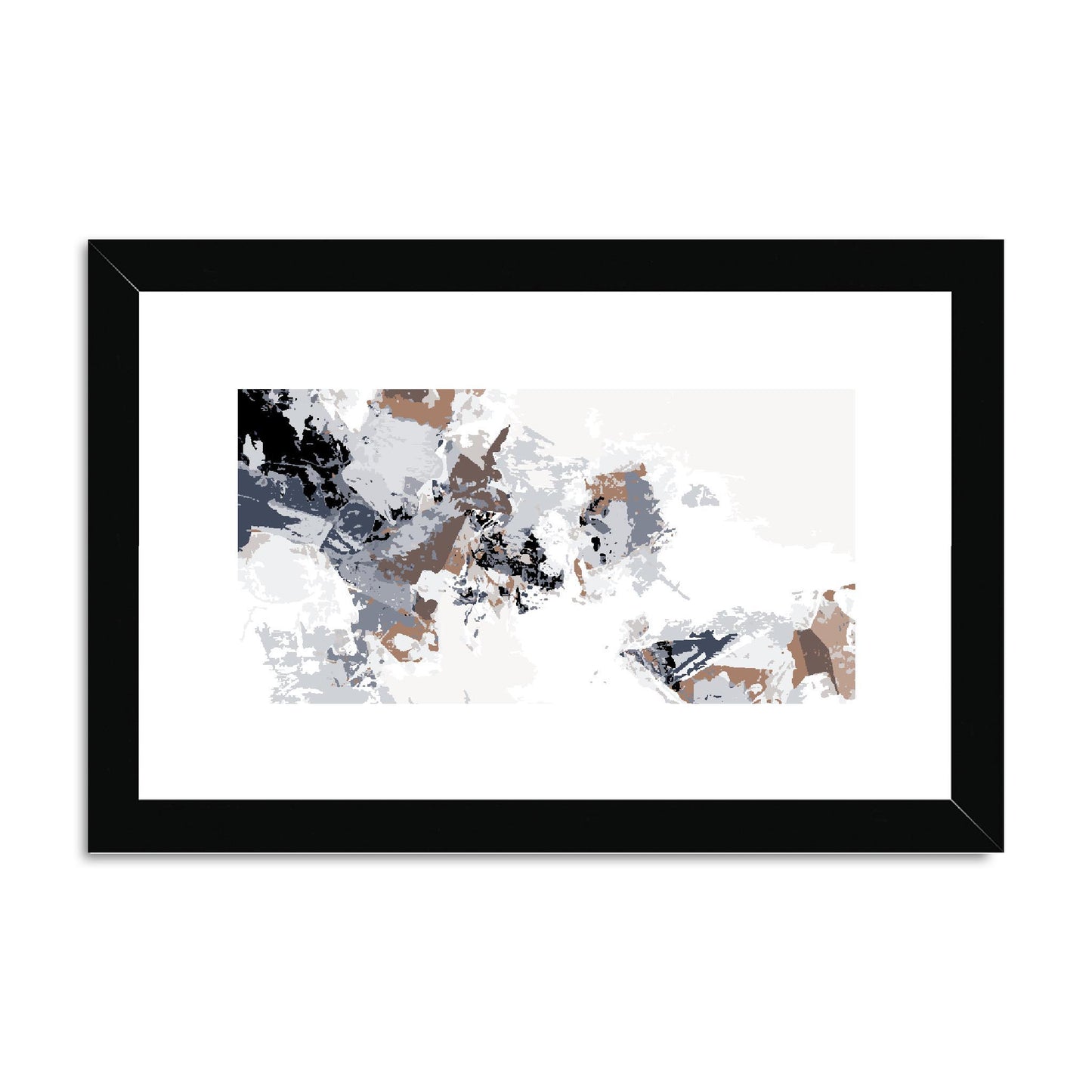 Framed Graphic Art Print, fph-1220-7694, 12"x8", Black Frame