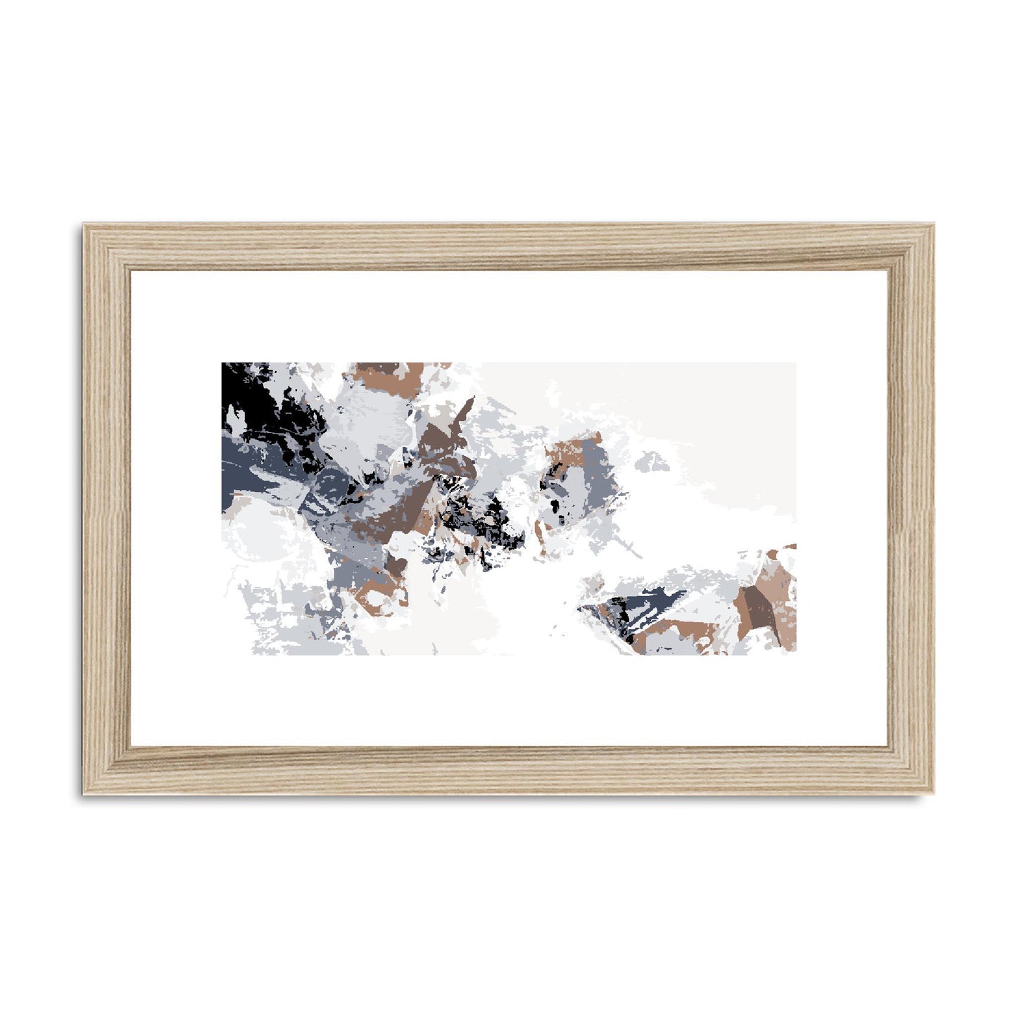 Framed Graphic Art Print, fph-1220-7694, 12"x8", Natural Frame