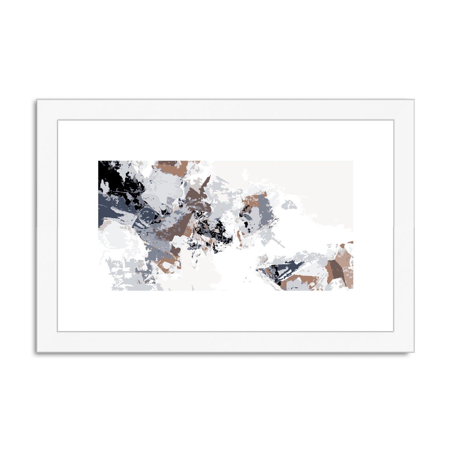 Framed Graphic Art Print, fph-1220-7694, 12"x8", White Frame